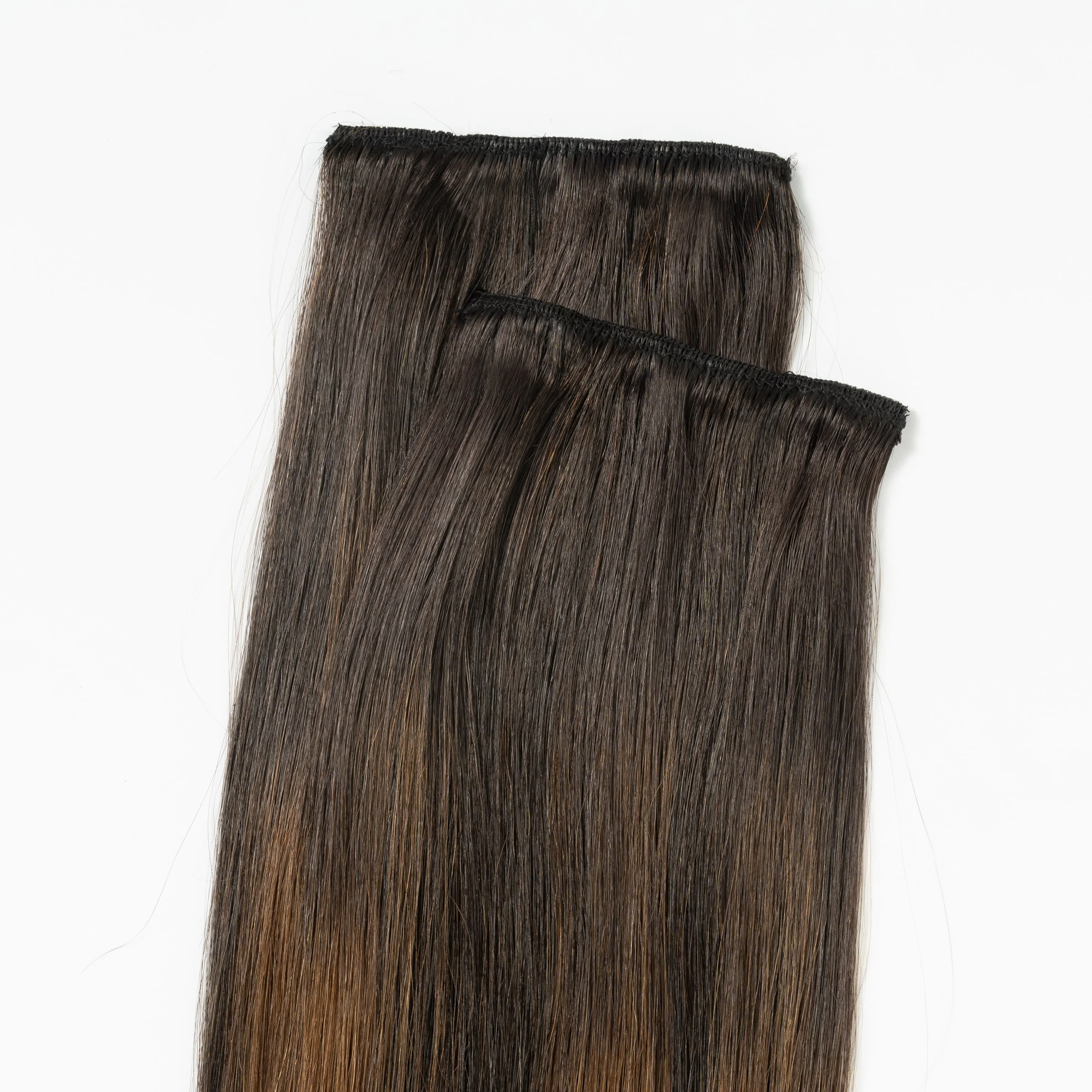 Clip in - Dark Chocolate Brown Balayage 1A+4 - Image 4