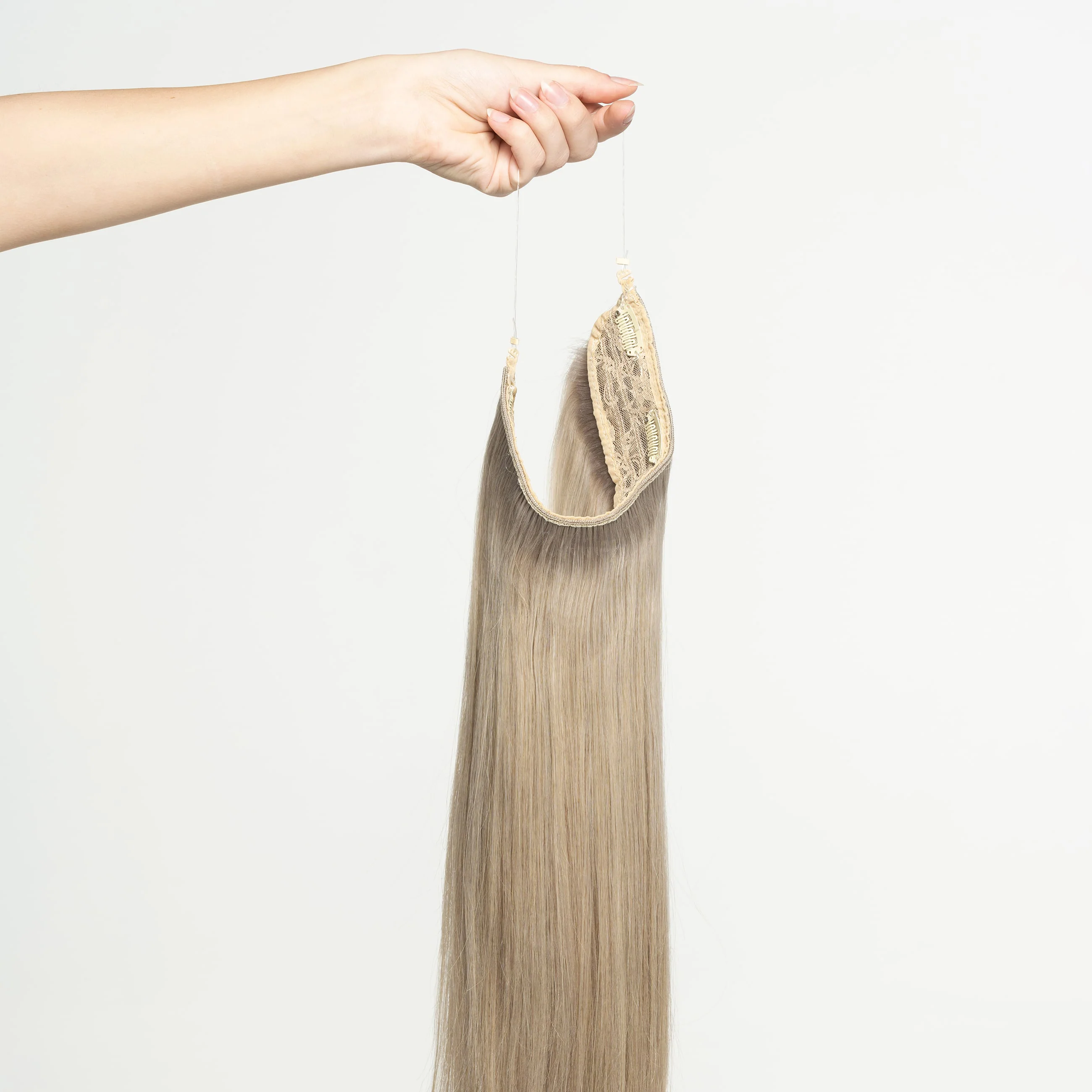 Halo hair extensions - Beige Blonde 16B - Image 5