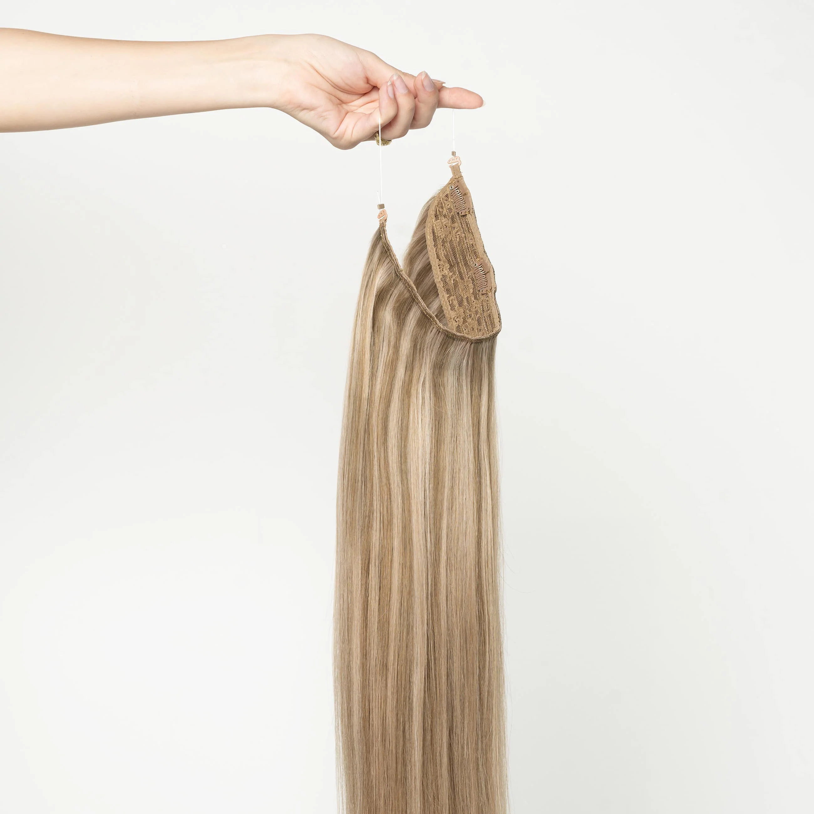 Halo hair extensions - Beige Blonde Mix 5B/16B - Image 5