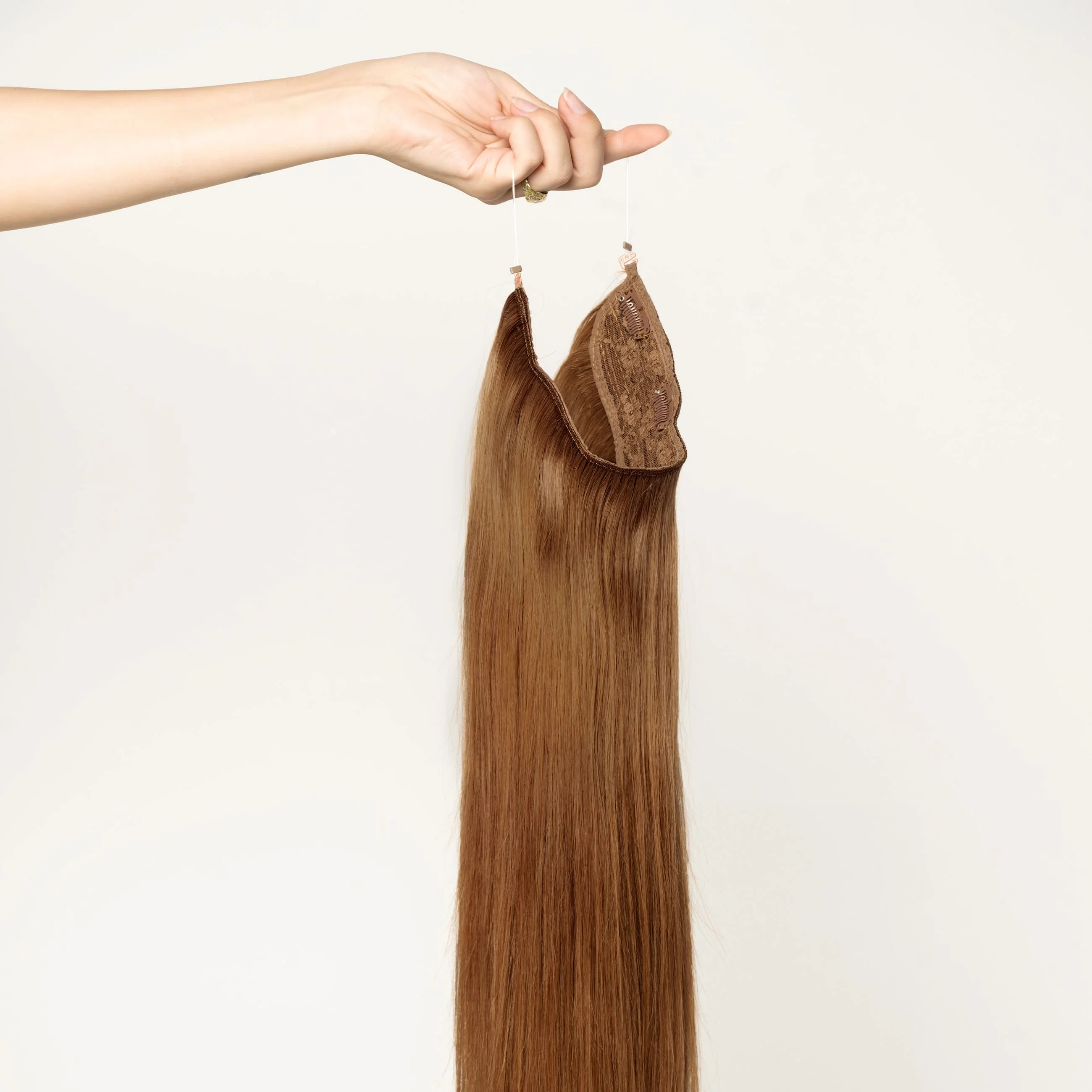 Halo hair extensions - Chestnut Brown 6 - Image 5