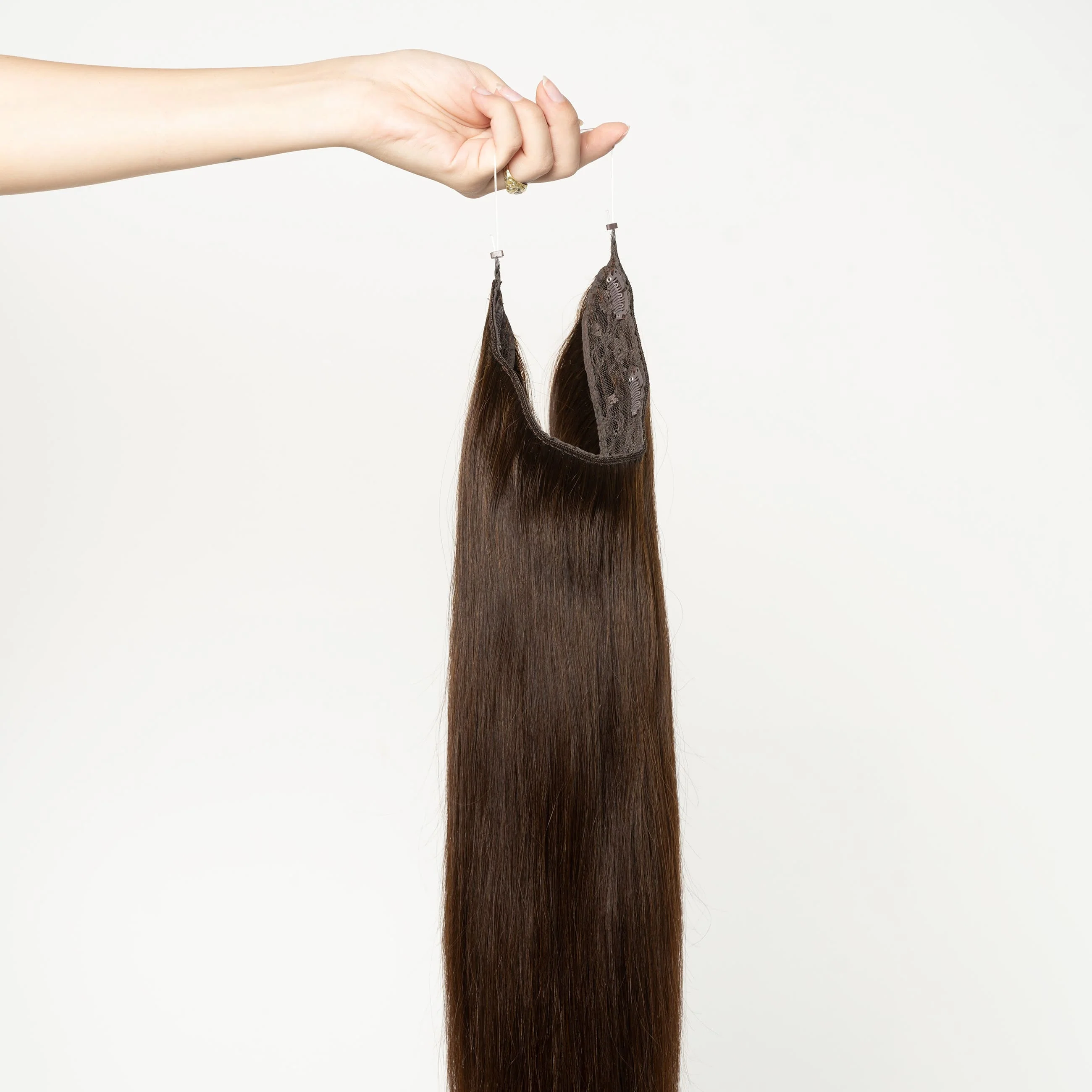 Halo hair extensions - Chocolate Brown 2 - Image 5