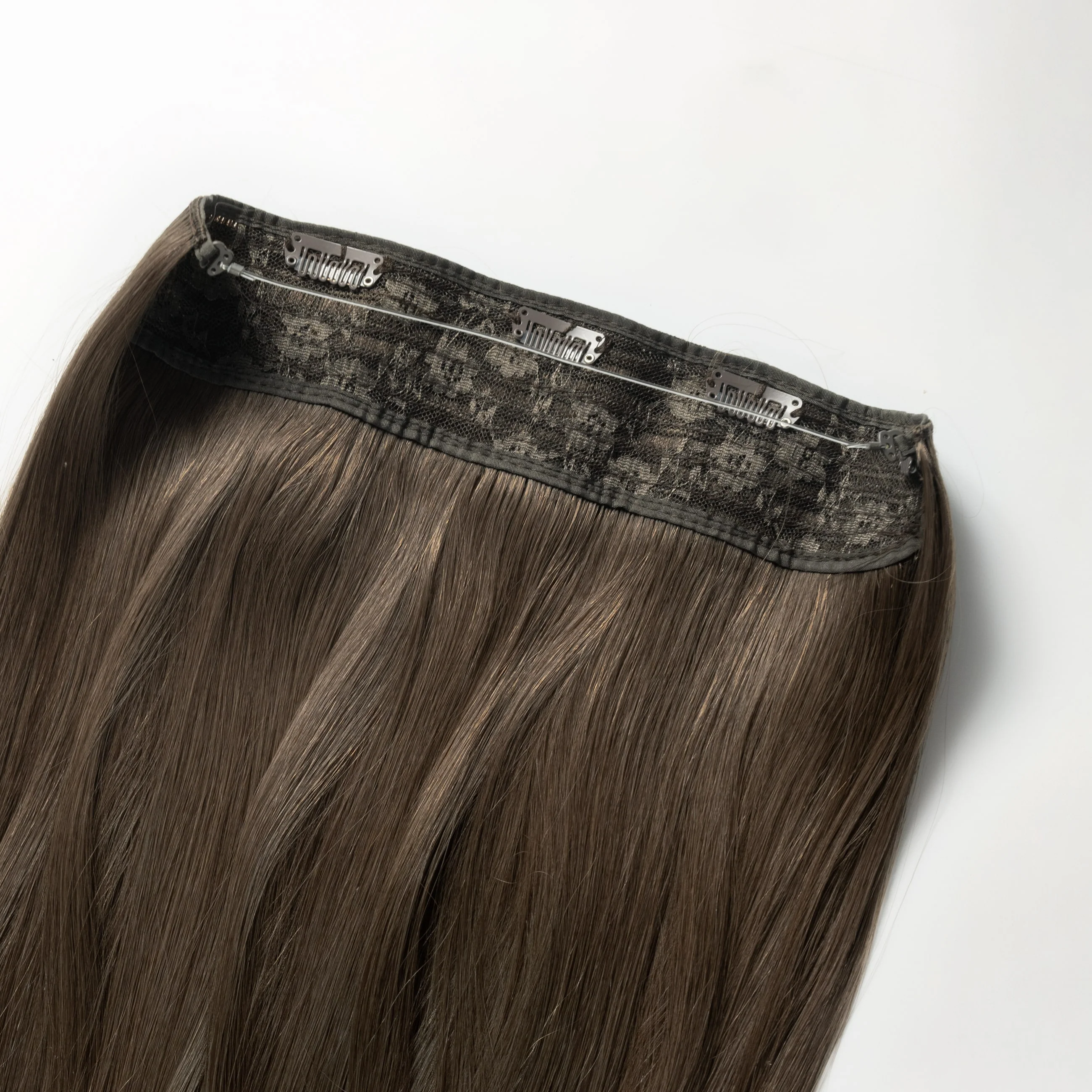 Halo hair extensions - Dark Ash Brown 2C - Image 5