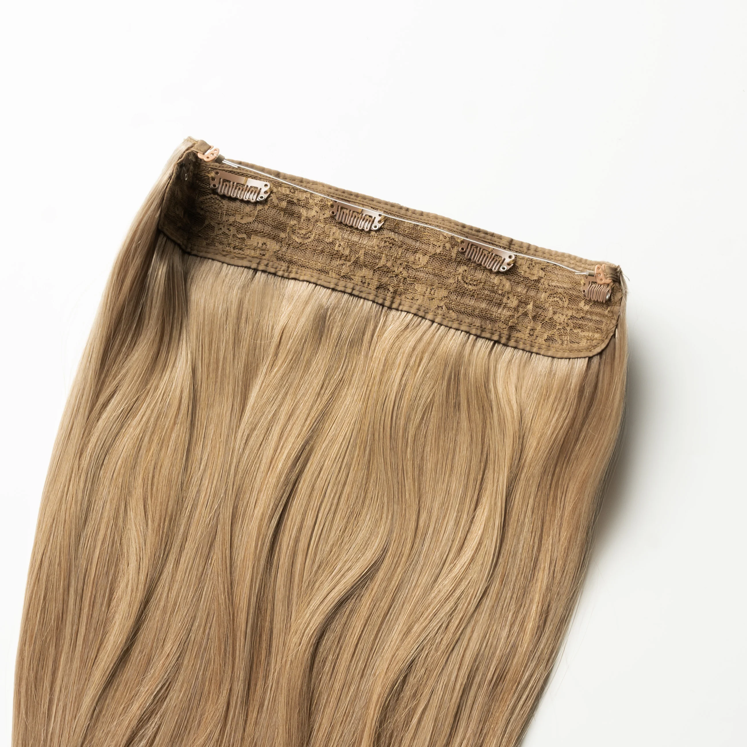 Halo hair extensions - Dark Beige Blonde 12B - Image 6