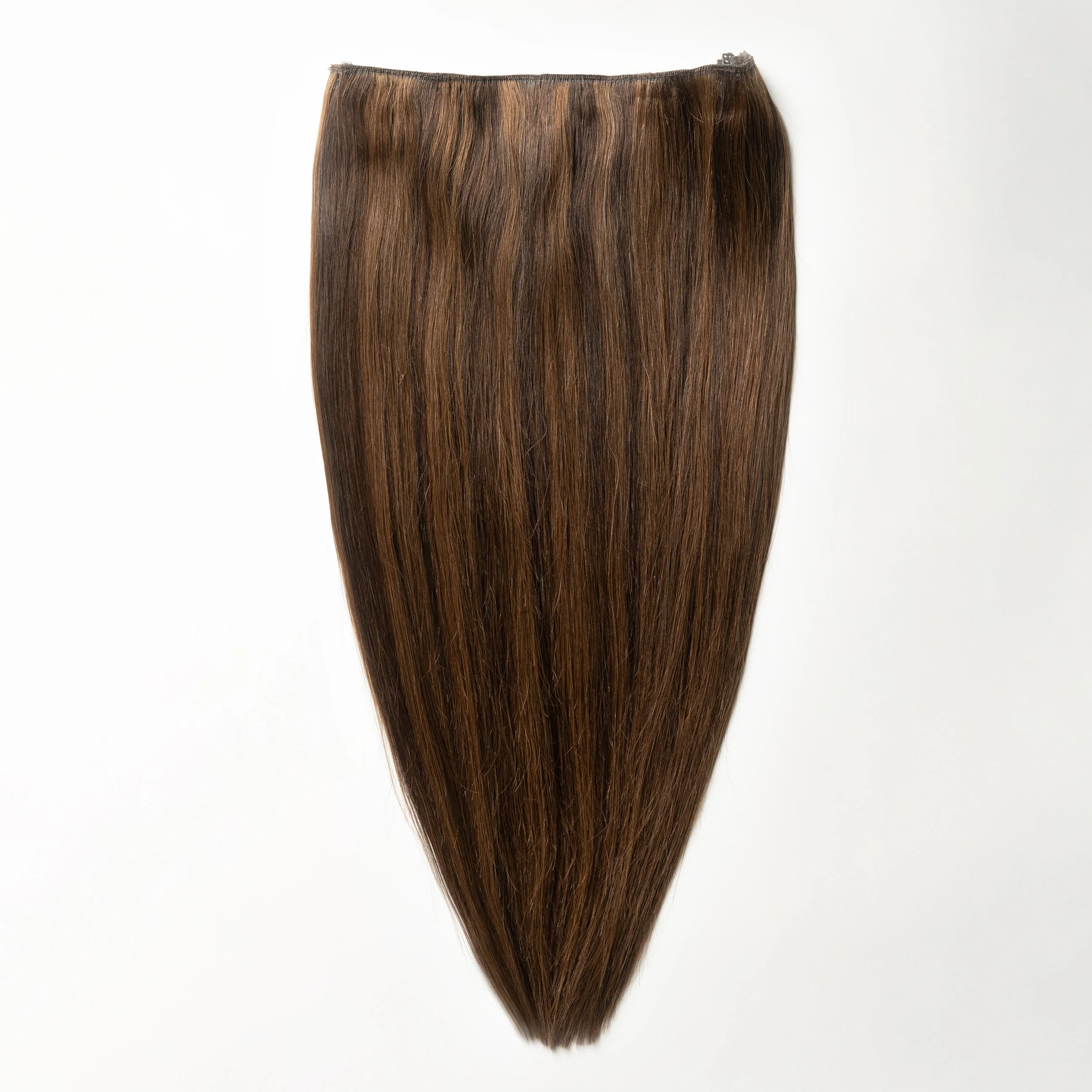 Halo hair extensions - Dark Chocolate Brown Mix 1B/4 - Image 4