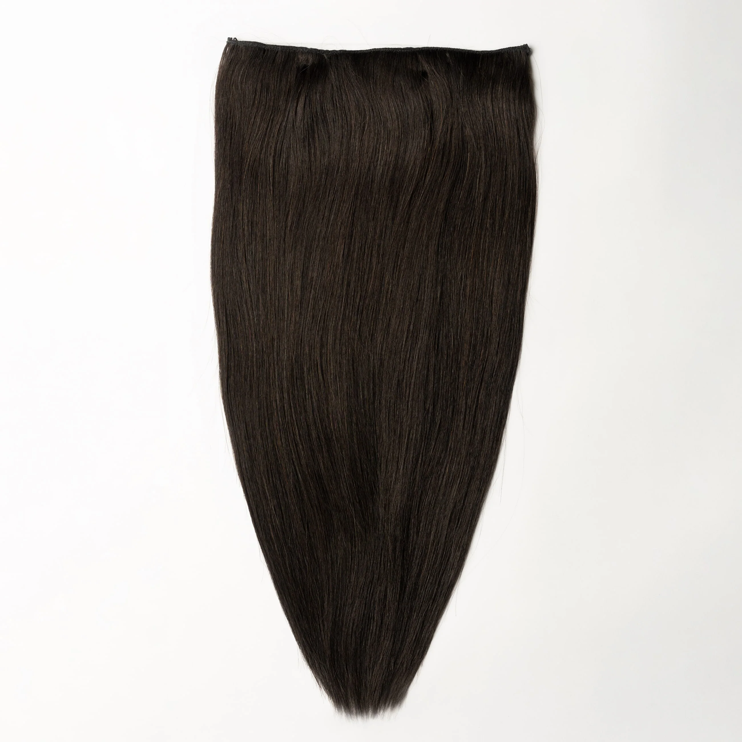 Halo hair extensions - Dark Natural Brown 1A - Image 4