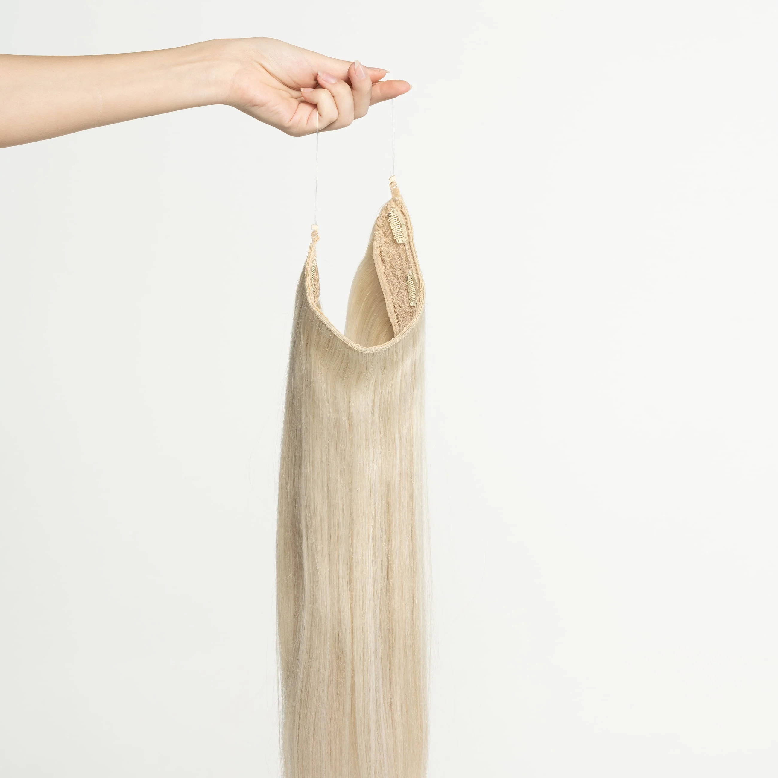 Halo hair extensions - Light Ash Blonde 60B - Image 5