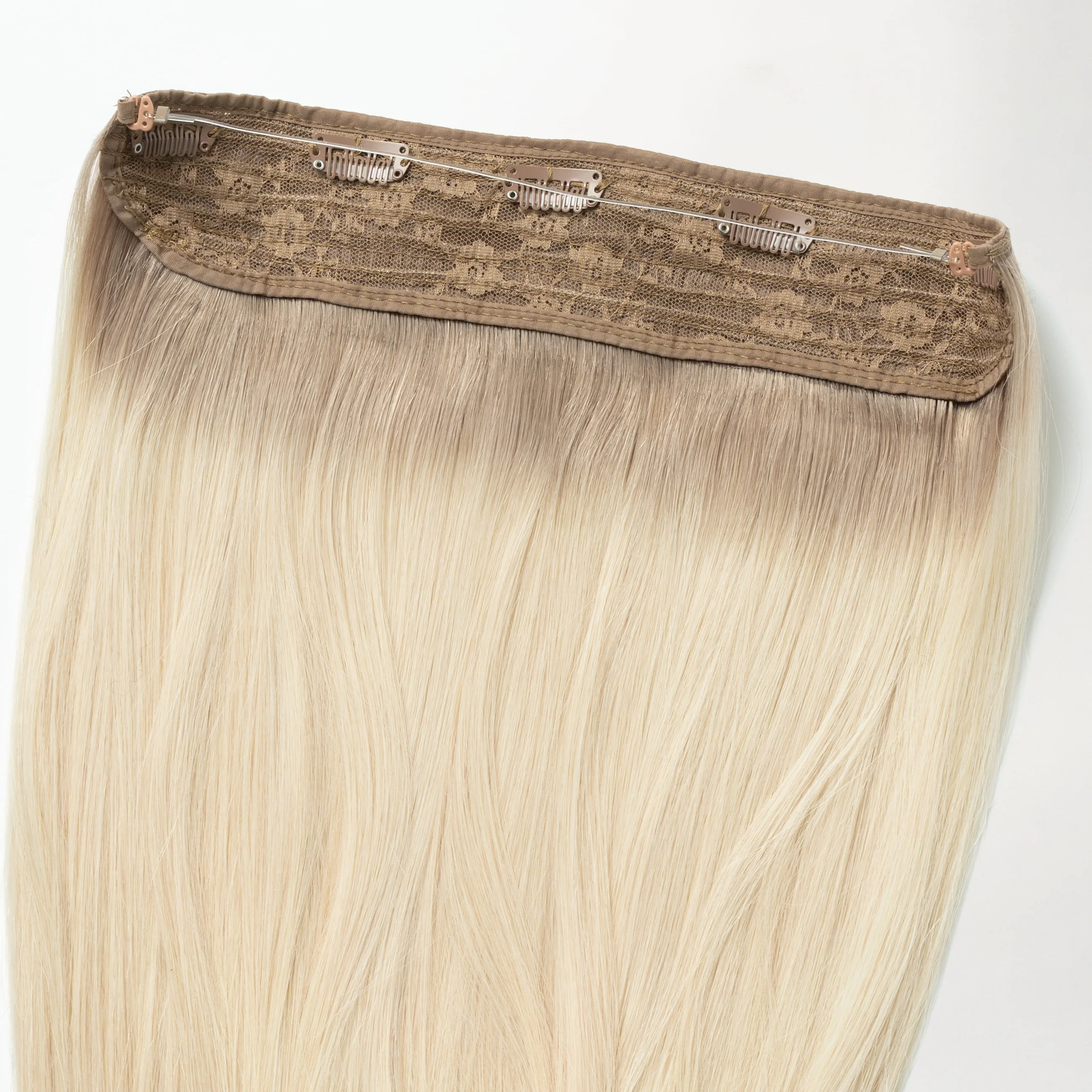 Halo hair extensions - Light Ash Blonde Root 16B+60B - Image 5