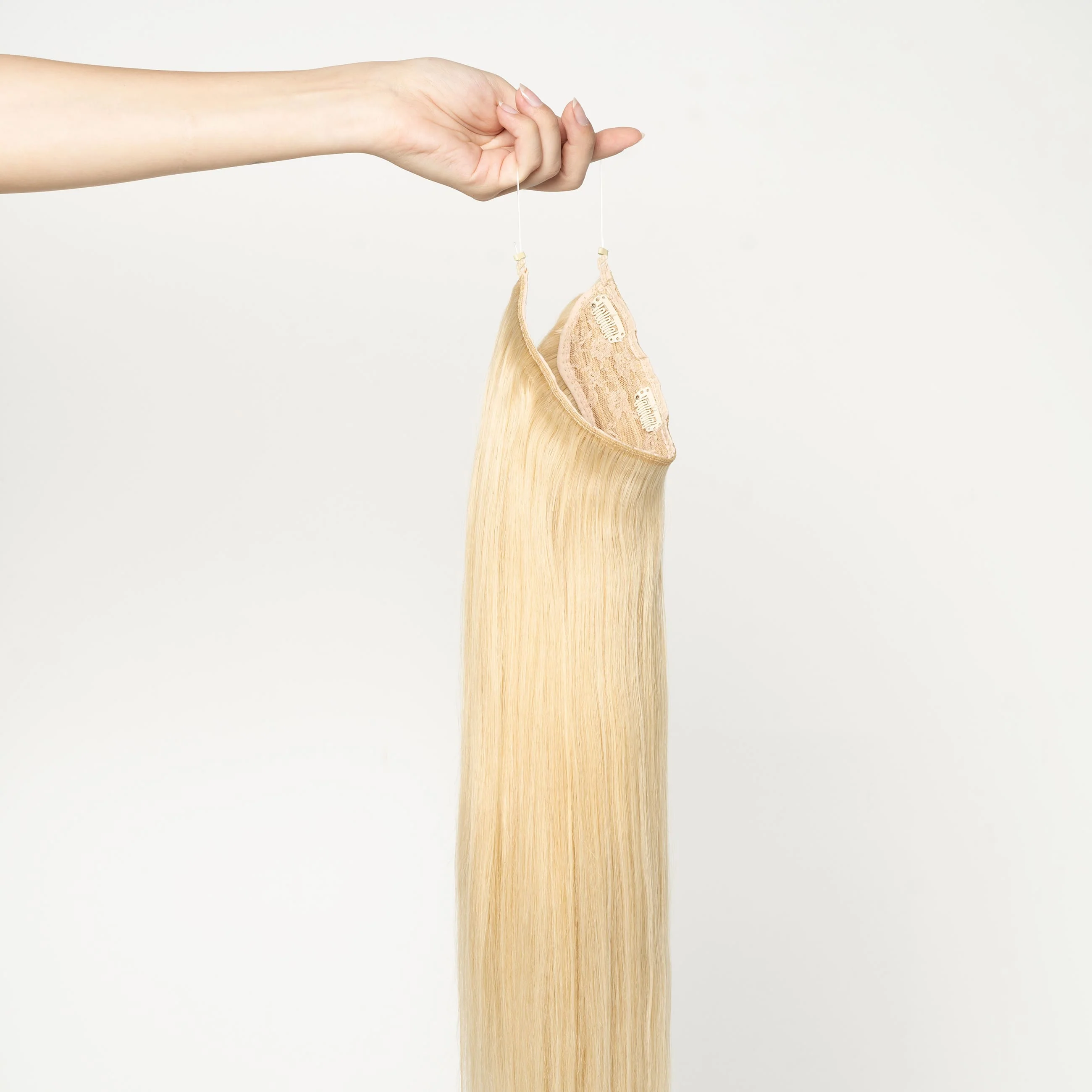 Halo hair extensions - Light Honey Blonde 22 - Image 5