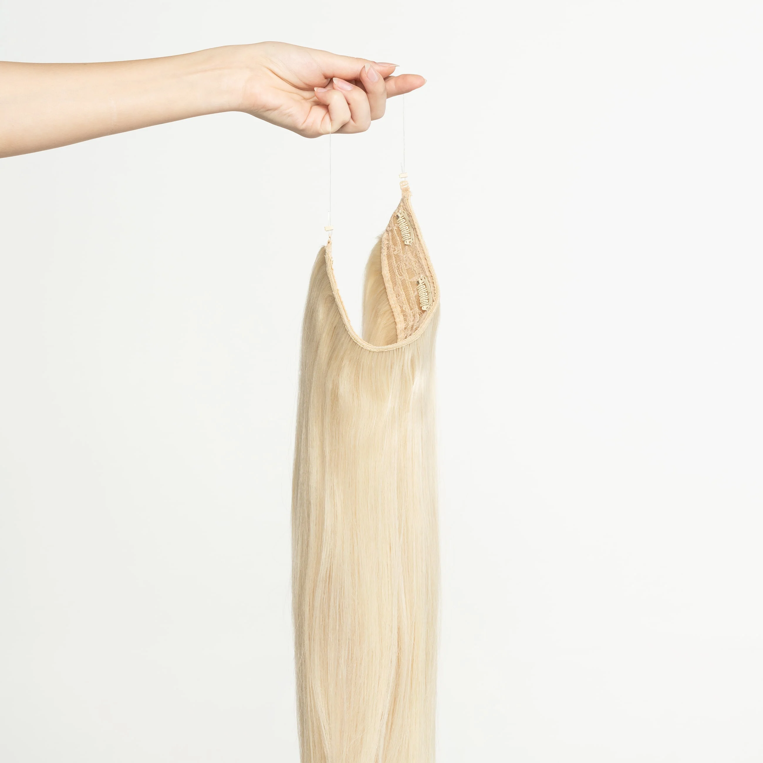 Halo hair extensions - Light Natural Blonde 60A - Image 5