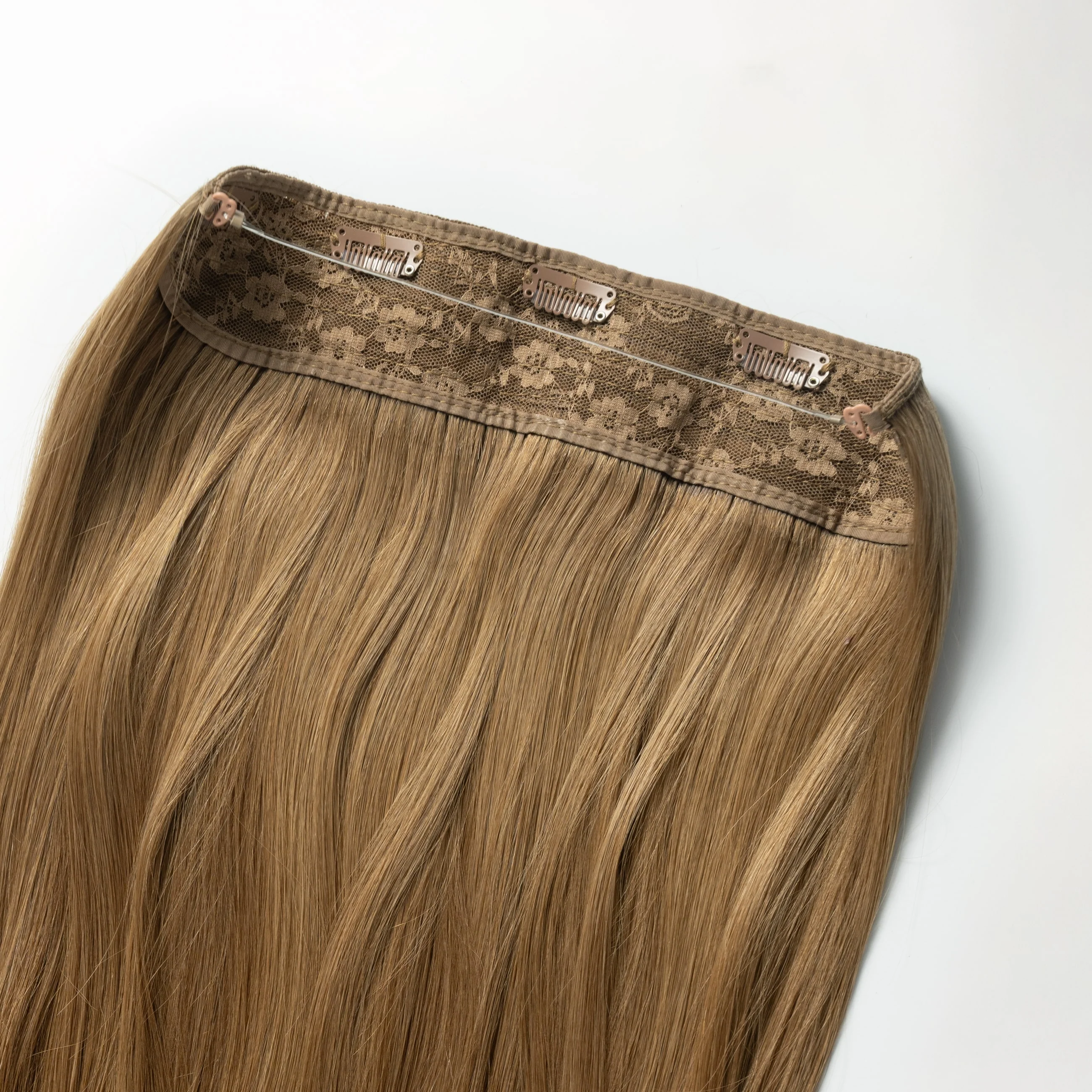 Halo hair extensions - Light Natural Brown 5 - Image 4