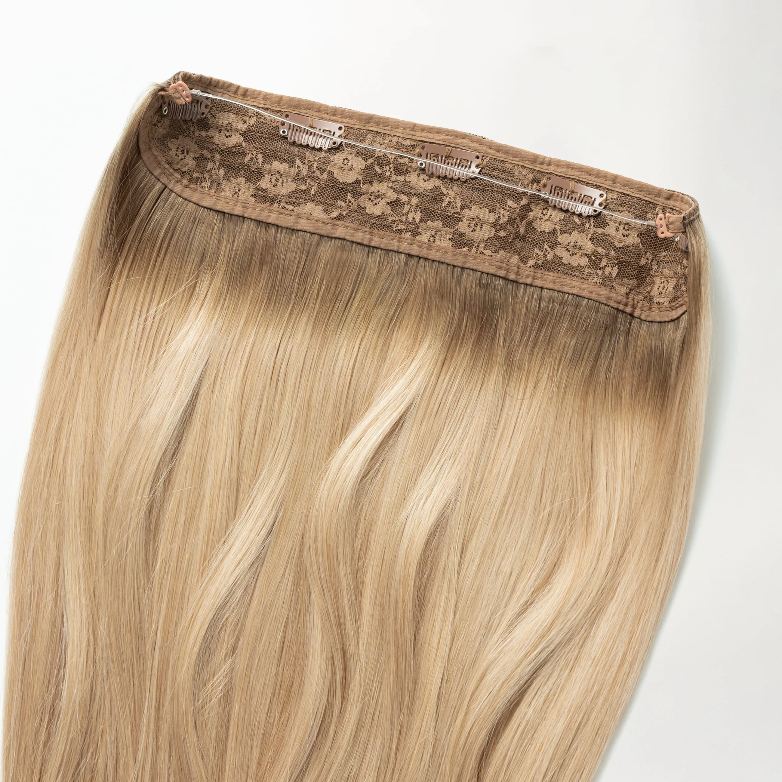 Halo hair extensions - Natural Blonde Root 5B+15 - Image 5