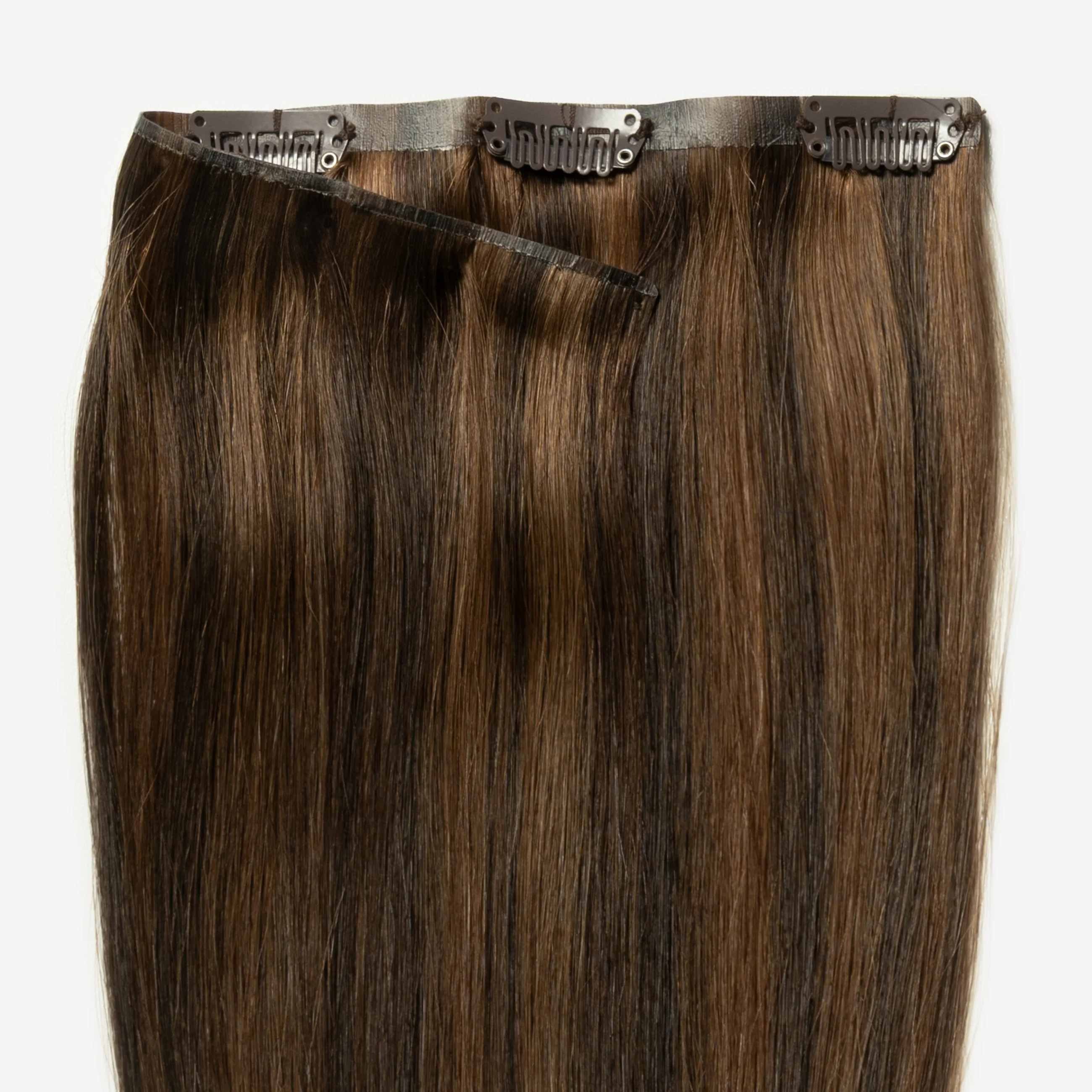 Invisible Clip In - Dark Chocolate Brown Mix 1B/4 - Image 4