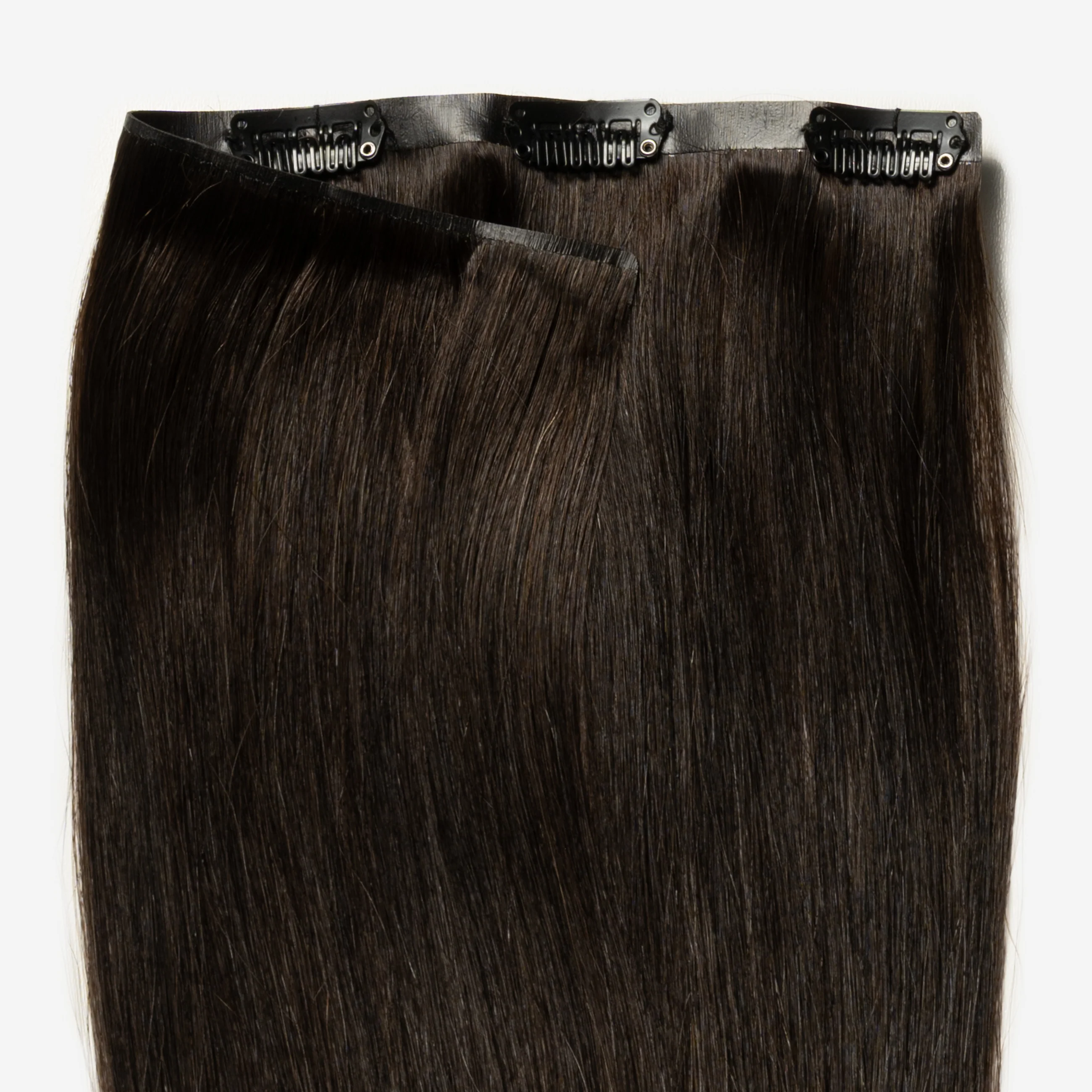 Invisible Clip In - Dark Natural Brown 1A - Image 4