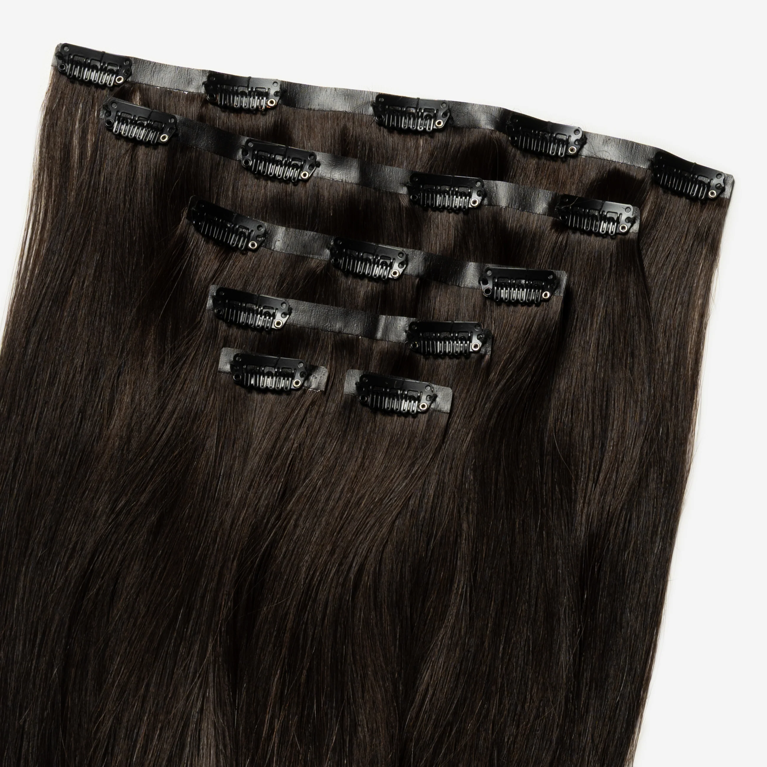 Invisible Clip In - Dark Natural Brown 1A - Image 5
