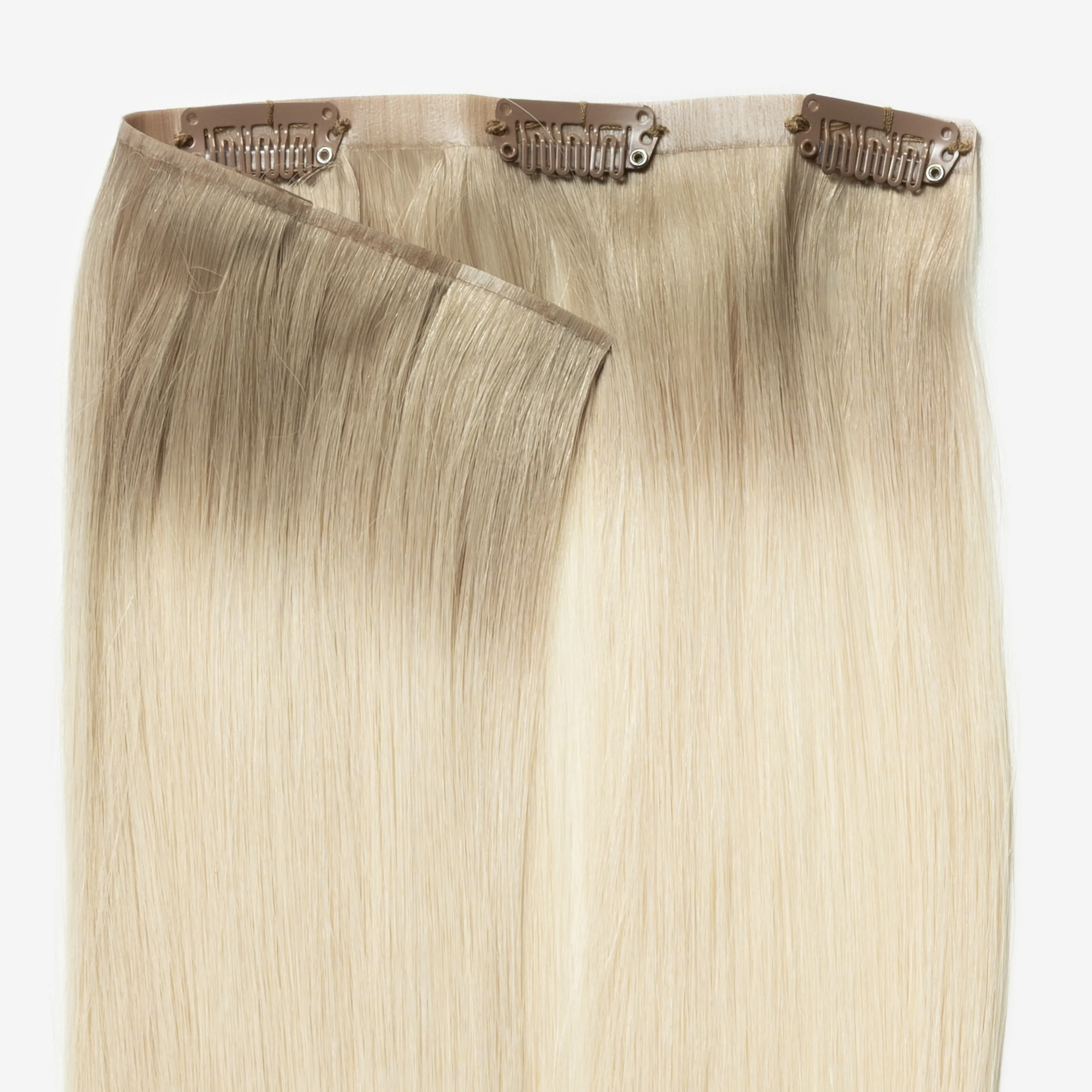 Invisible Clip In - Light Ash Blonde Root 16B+60B - Image 4