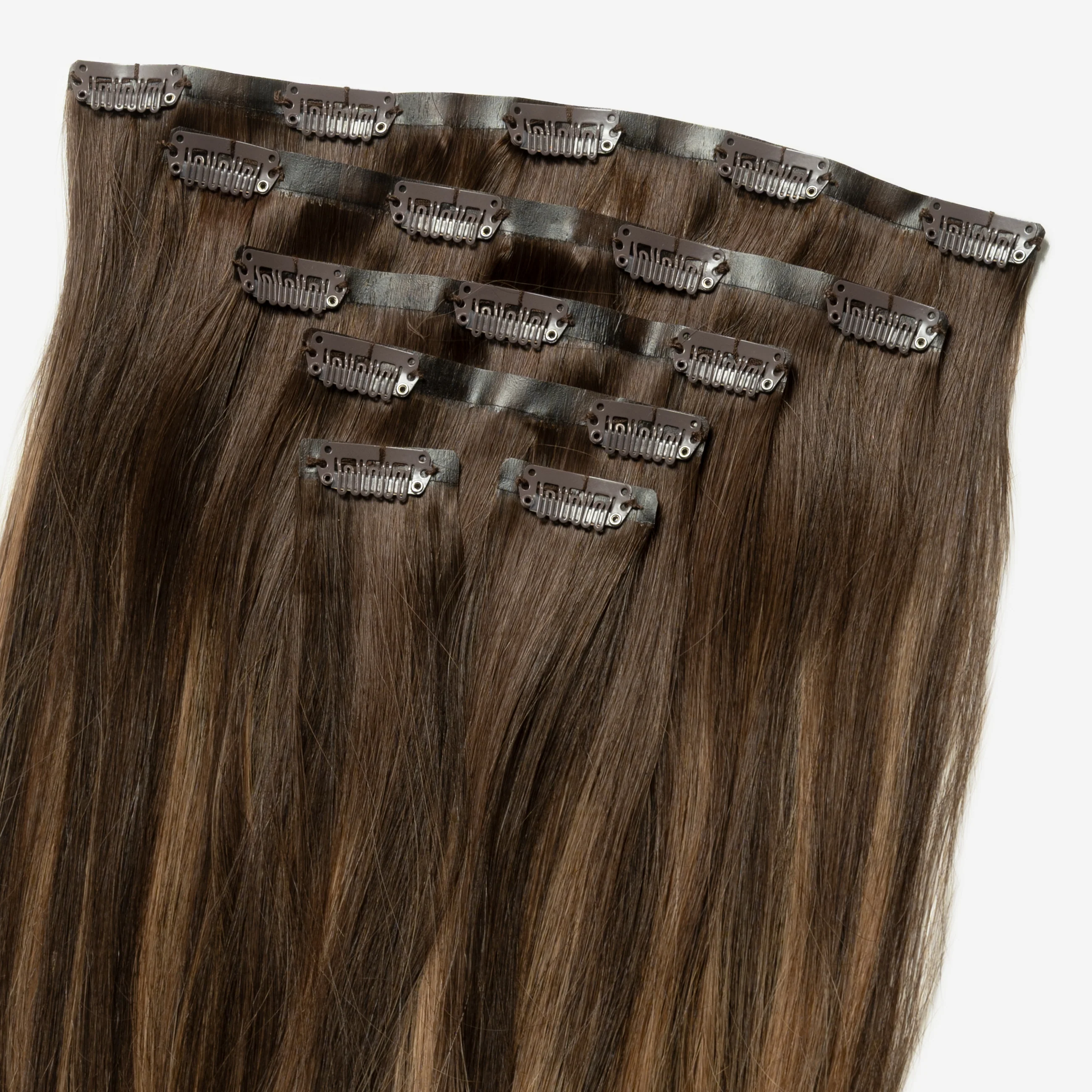 Invisible Clip In - Warm Brown Balayage 2+7 - Image 5
