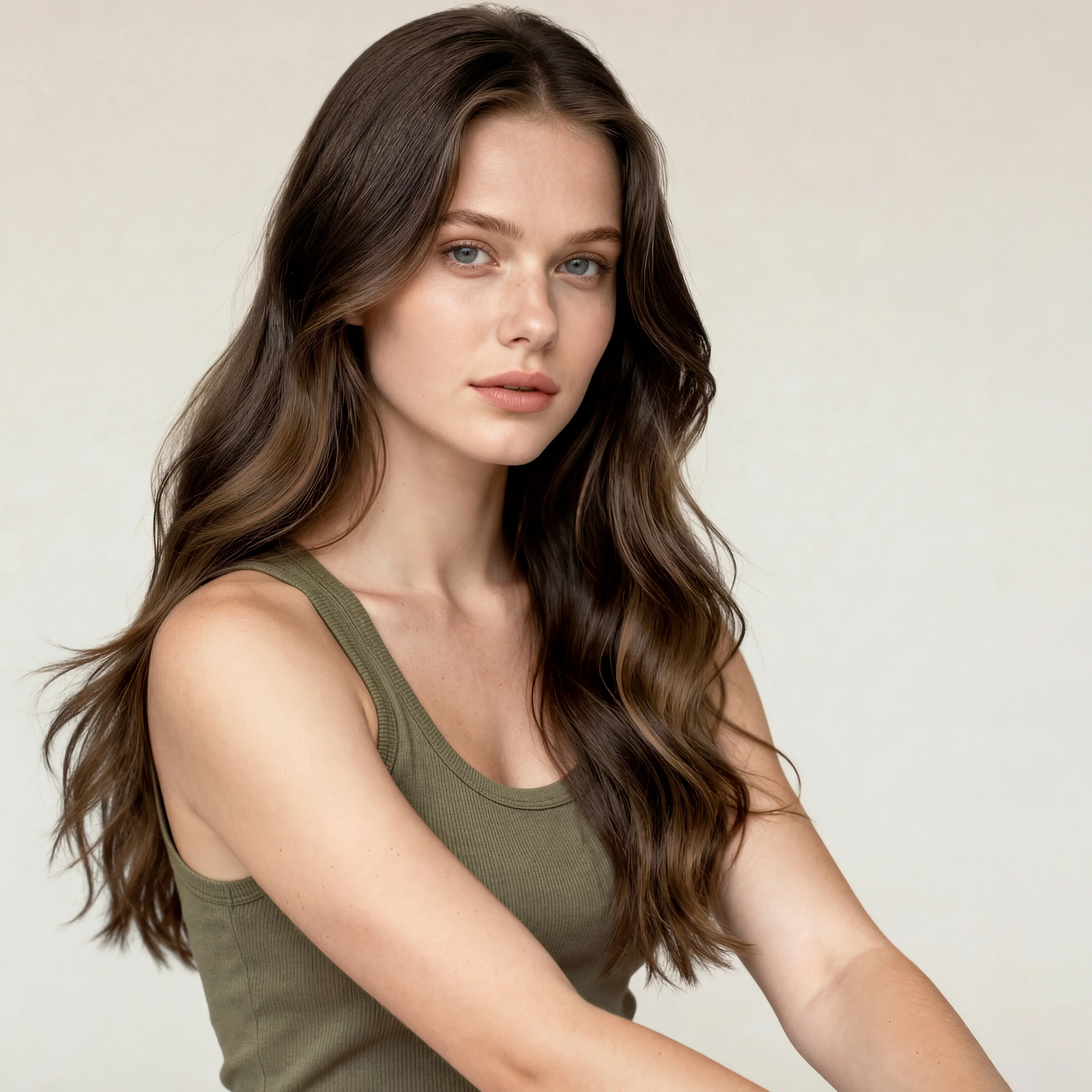 Invisible weft - Dark Chocolate Brown Balayage 1A+4 - Image 3