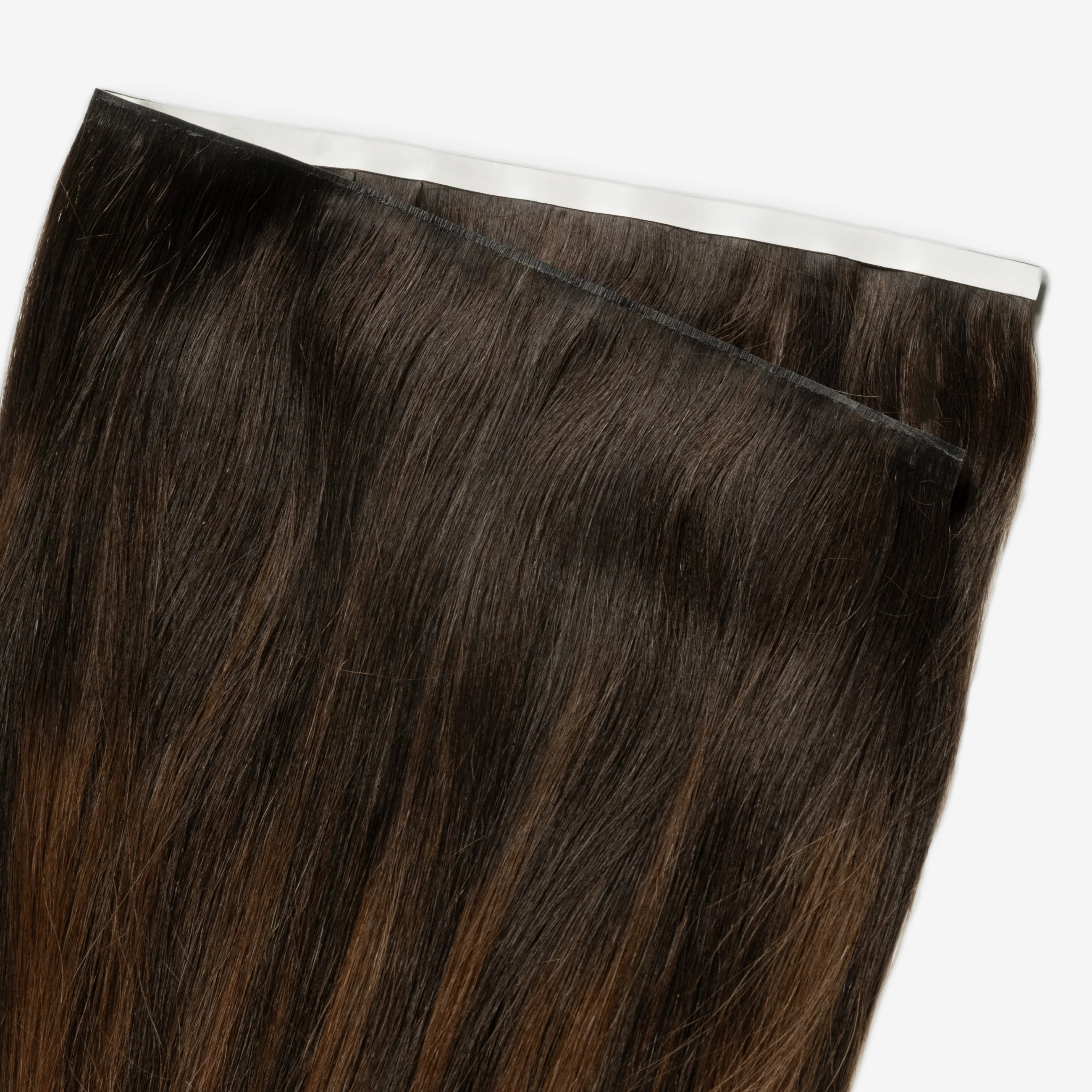 Invisible Tape Weft - Dark Chocolate Brown Balayage 1A+4 - Image 4