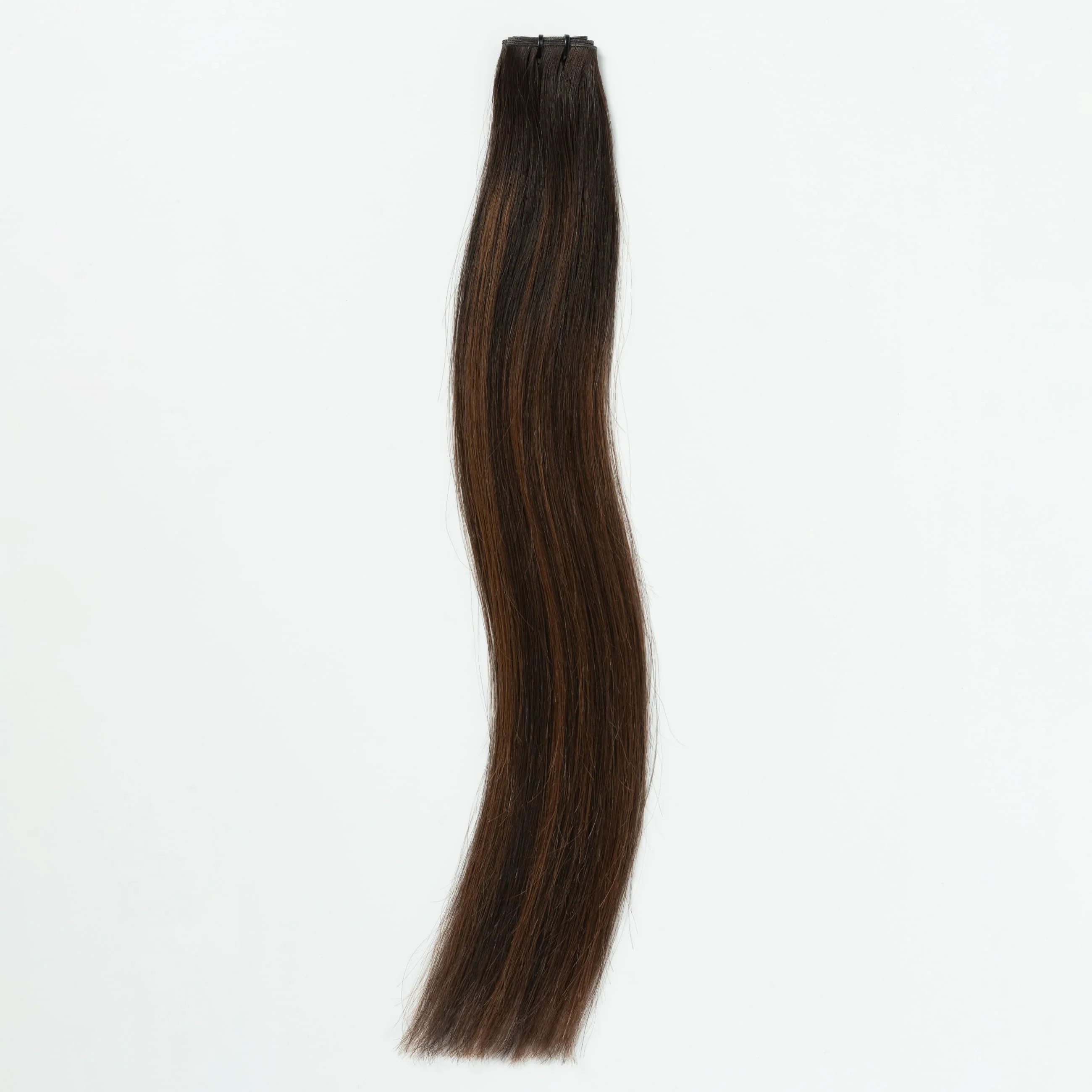 Invisible weft - Dark Chocolate Brown Balayage 1A+4 - Image 4