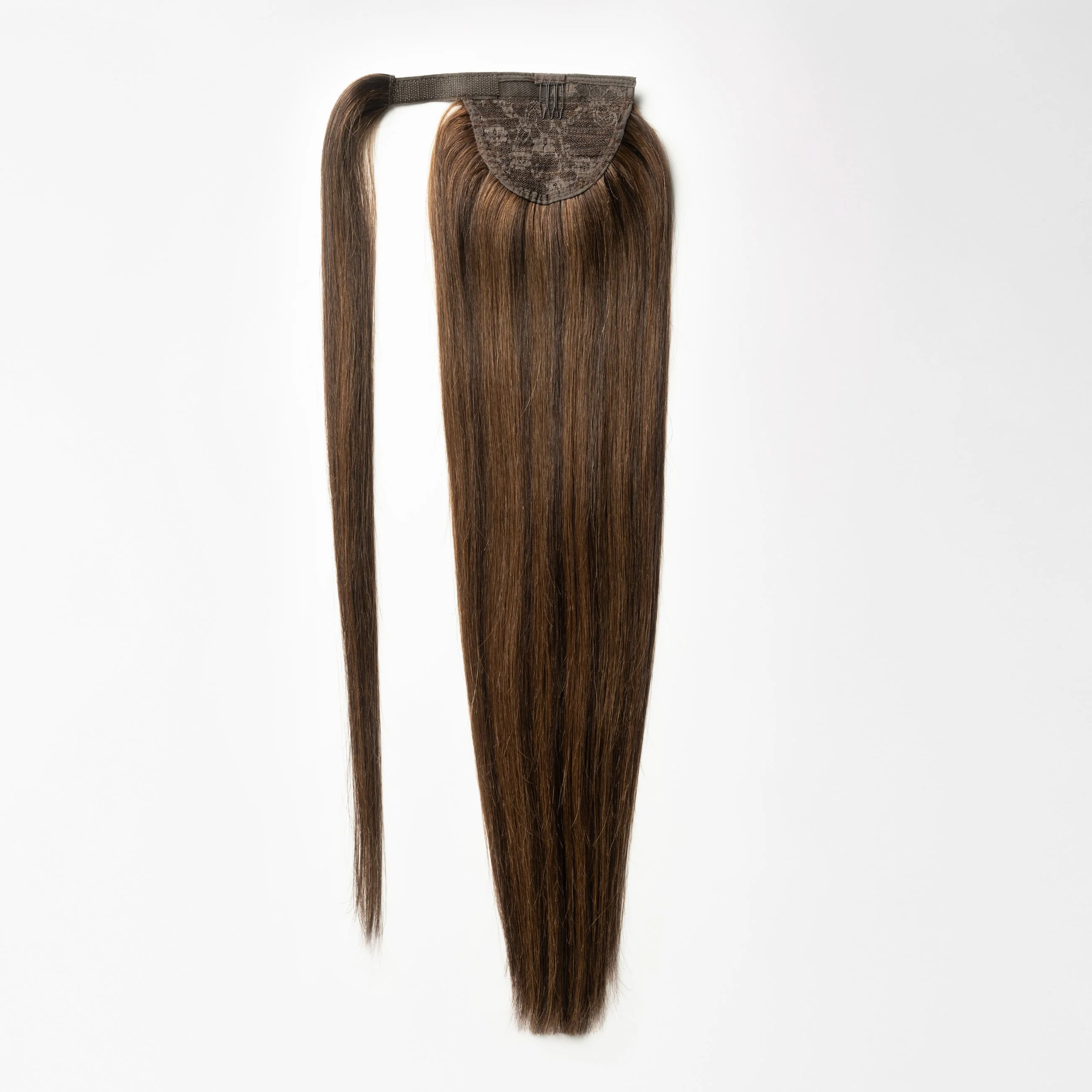 Ponytail extensions - Dark Chocolate Brown Mix 1B/4 - Image 5